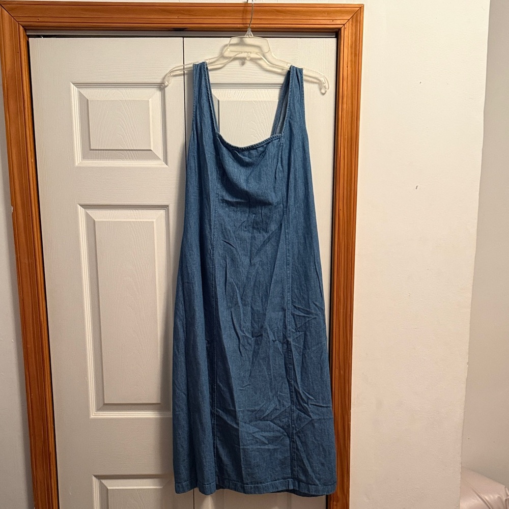 Old Navy Jean Dress Back Bottom Slit